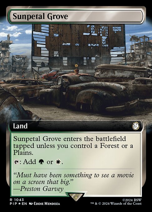 Sunpetal Grove (1043) - EXTENDED ART (Foil) - Fallout - Game On