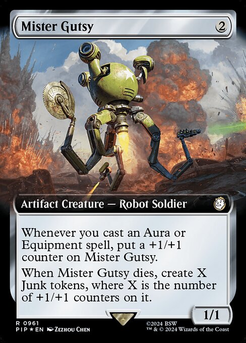 Mister Gutsy (961) - EXTENDED ART (Foil) - Fallout - Game On