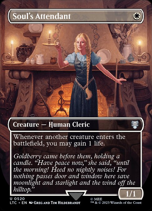 Soul's Attendant (520) - BORDERLESS - FULL ART (Foil) - Tales of Middle-earth Commander - Game On