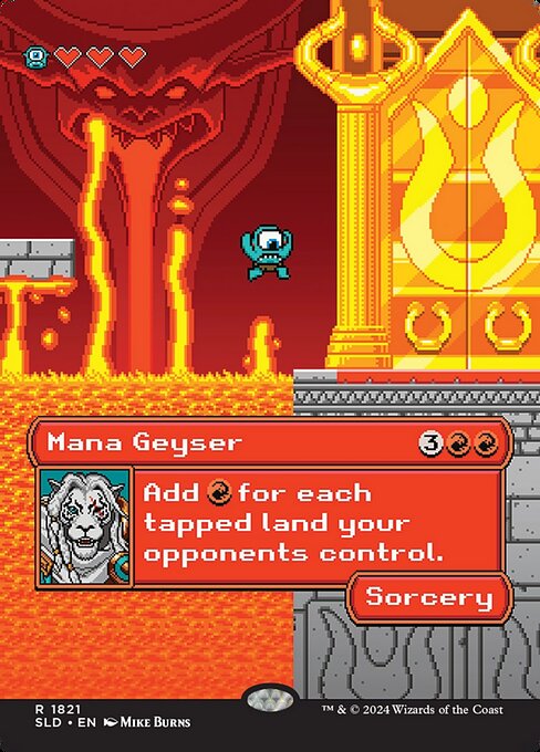 Mana Geyser (1821) - BORDERLESS - FULL ART - Secret Lair Drop - Game On