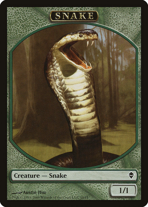 Snake (10) - FULL ART - Zendikar Tokens - Game On