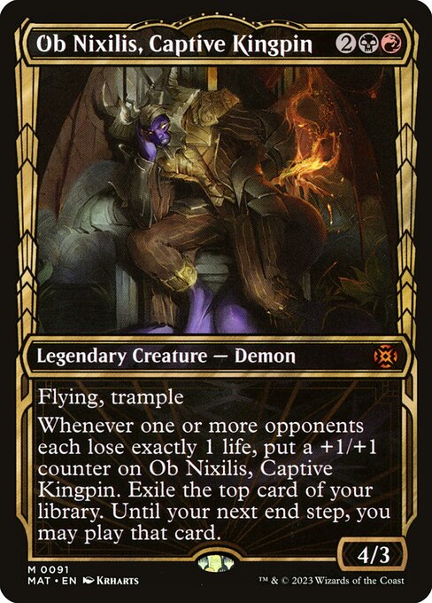 Ob Nixilis, Captive Kingpin (91) - SHOWCASE (Foil) - March of the Machine: The Aftermath - Game On
