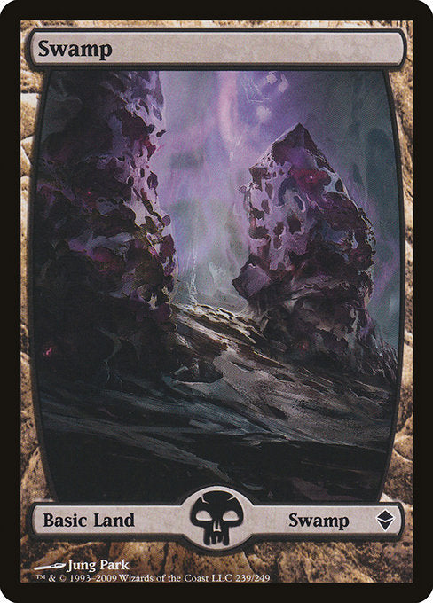 Swamp (239) - FULL ART (Foil) (French) - Zendikar - Game On