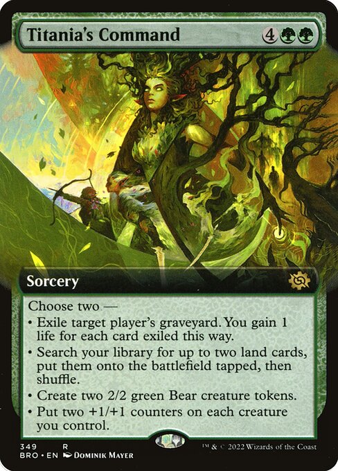 Titania's Command (349) - EXTENDED ART (Foil) - The Brothers' War - Game On
