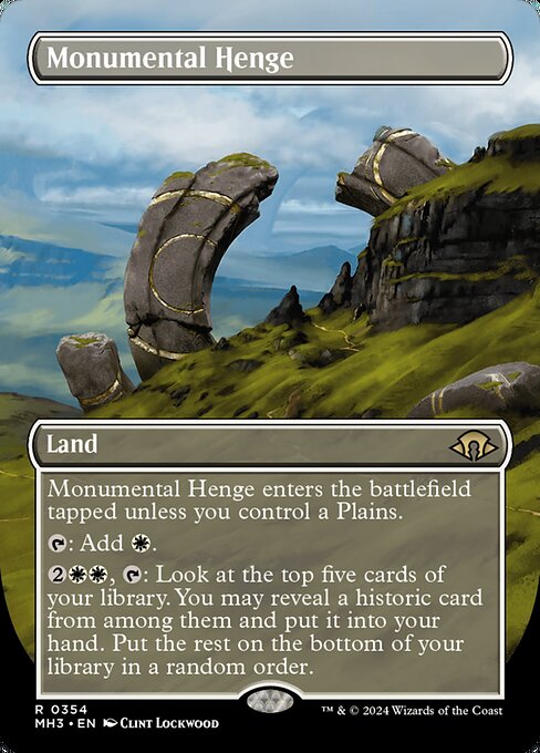 Monumental Henge (354) - BORDERLESS - FULL ART - Modern Horizons 3 - Game On