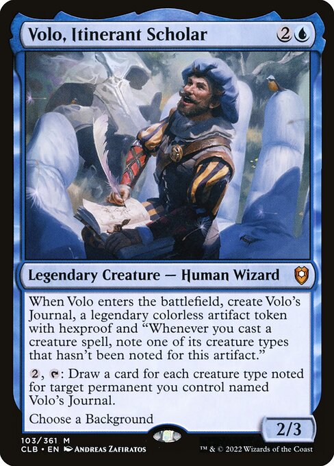 Volo, Itinerant Scholar (103) (Foil) - Commander Legends: Battle for Baldur's Gate - Game On