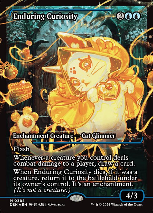 Enduring Curiosity (388) - SHOWCASE (Foil) - Duskmourn: House of Horror - Game On