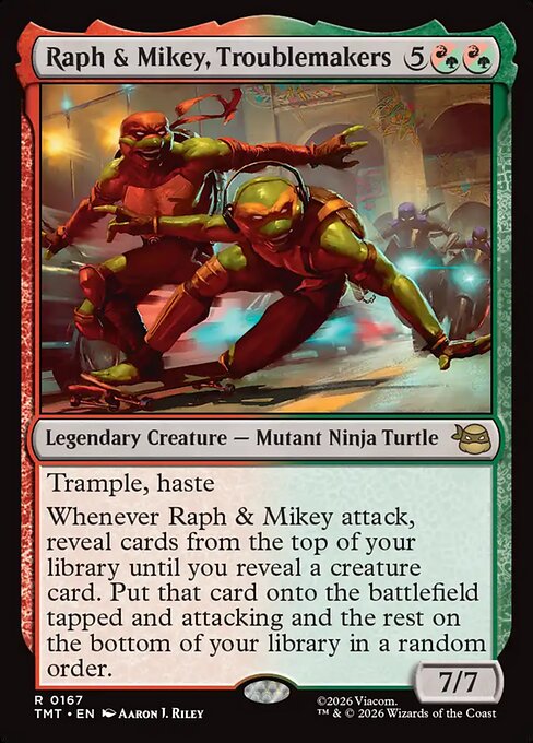 Raph & Mikey, Troublemakers (167) (Foil) - Teenage Mutant Ninja Turtles - Game On