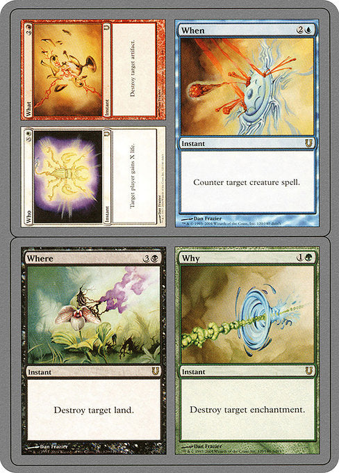 Who // What // When // Where // Why (120) - FULL ART - Unhinged - Game On