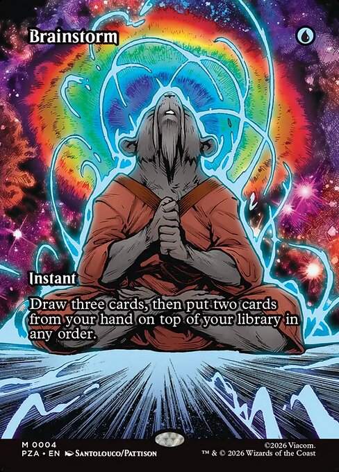 Brainstorm (4) - BORDERLESS - FULL ART (Foil) - Teenage Mutant Ninja Turtles Source Material - Game On