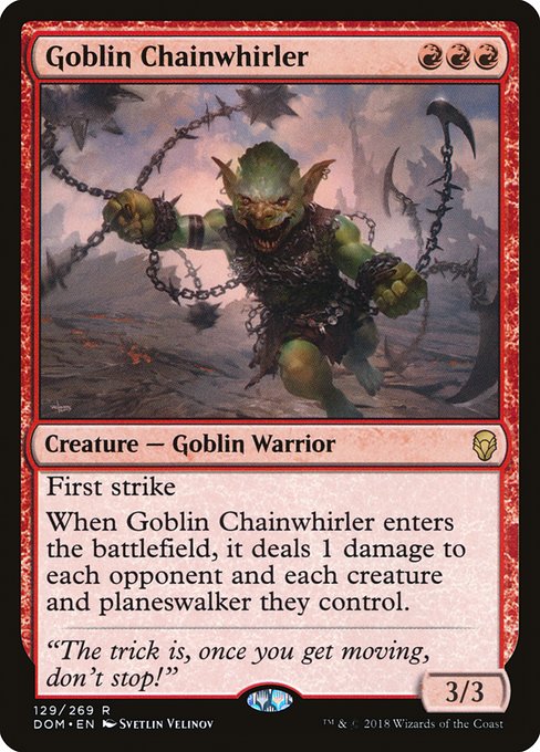 Goblin Chainwhirler (129) (Foil) - Dominaria - Game On