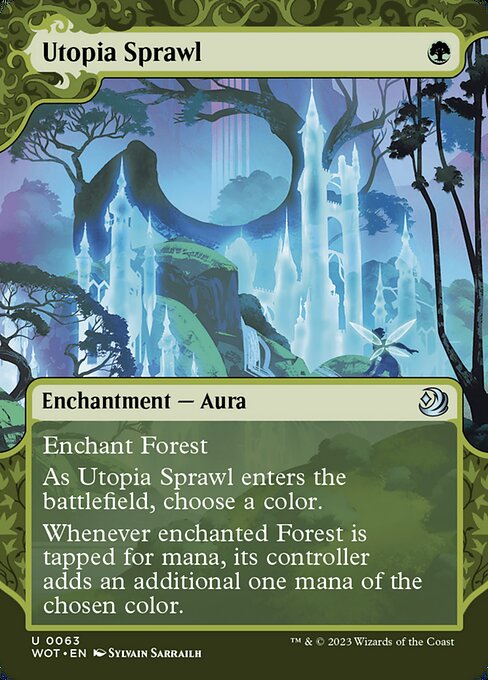 Utopia Sprawl (63) - BORDERLESS (Foil) - Wilds of Eldraine: Enchanting Tales - Game On