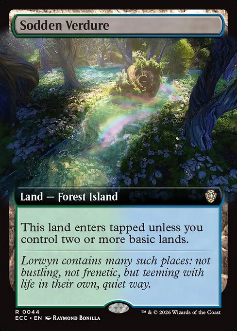 Sodden Verdure (44) - EXTENDED ART - Lorwyn Eclipsed Commander - Game On