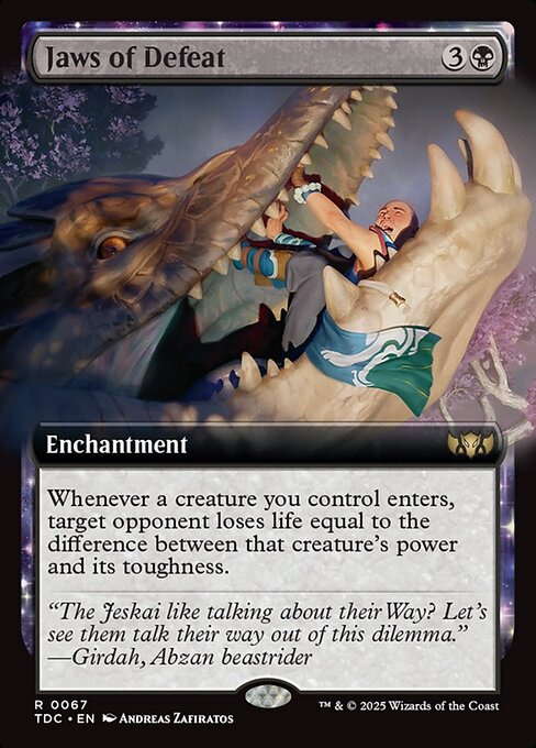 Jaws of Defeat (67) - EXTENDED ART - Tarkir: Dragonstorm Commander - Game On