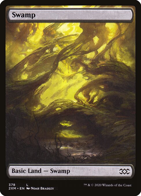 Swamp (378) - FULL ART - Double Masters - Game On