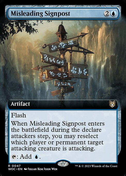 Misleading Signpost (47) - EXTENDED ART - Wilds of Eldraine Commander - Game On