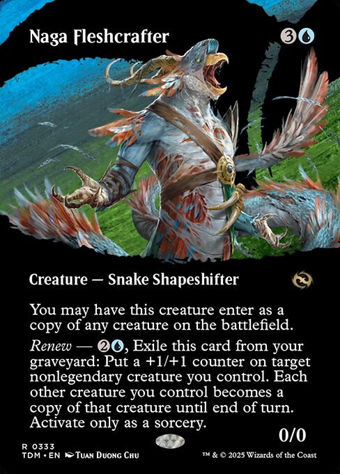 Naga Fleshcrafter (333) - BORDERLESS - FULL ART (Foil) - Tarkir: Dragonstorm - Game On