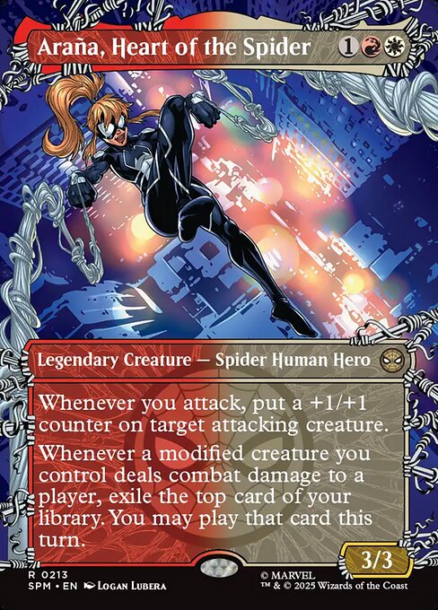 Araña, Heart of the Spider (213) - BORDERLESS - FULL ART - Marvel's Spider-Man - Game On