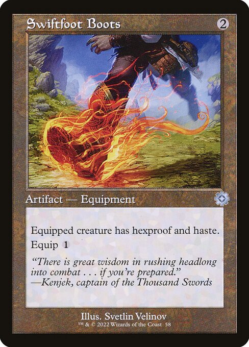 Swiftfoot Boots (58) (Foil) - The Brothers' War Retro Artifacts - Game On