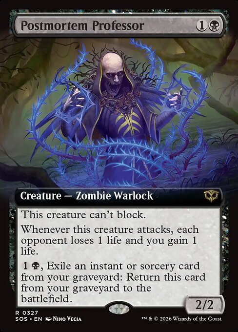 Postmortem Professor (327) - EXTENDED ART (Foil) - Secrets of Strixhaven - Game On