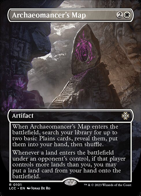 Archaeomancer's Map (101) - BORDERLESS (Foil) - The Lost Caverns of Ixalan Commander - Game On