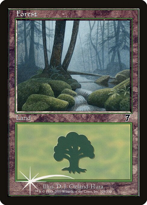 Forest (328★) (Foil) - Seventh Edition - Game On
