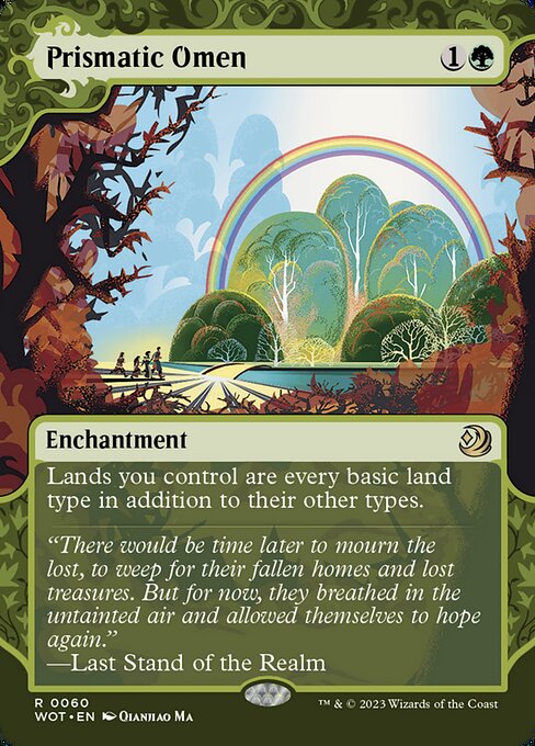 Prismatic Omen (60) - BORDERLESS - Wilds of Eldraine: Enchanting Tales - Game On