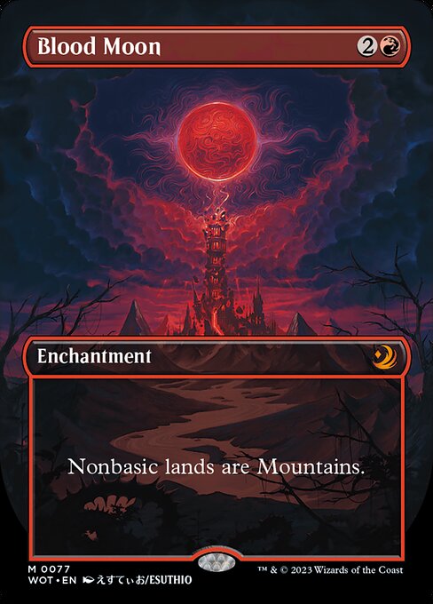 Blood Moon (77) - BORDERLESS - FULL ART - Wilds of Eldraine: Enchanting Tales - Game On