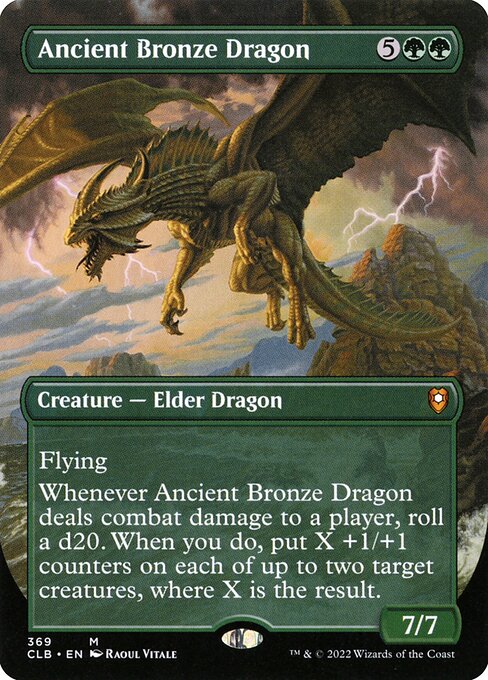 Ancient Bronze Dragon (369) - BORDERLESS - FULL ART - Commander Legends: Battle for Baldur's Gate - Game On