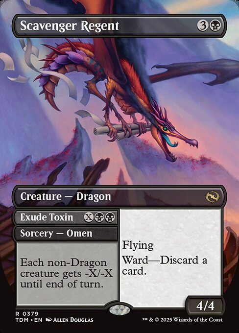 Scavenger Regent // Exude Toxin // Scavenger Regent (379) - BORDERLESS - FULL ART - Tarkir: Dragonstorm - Game On