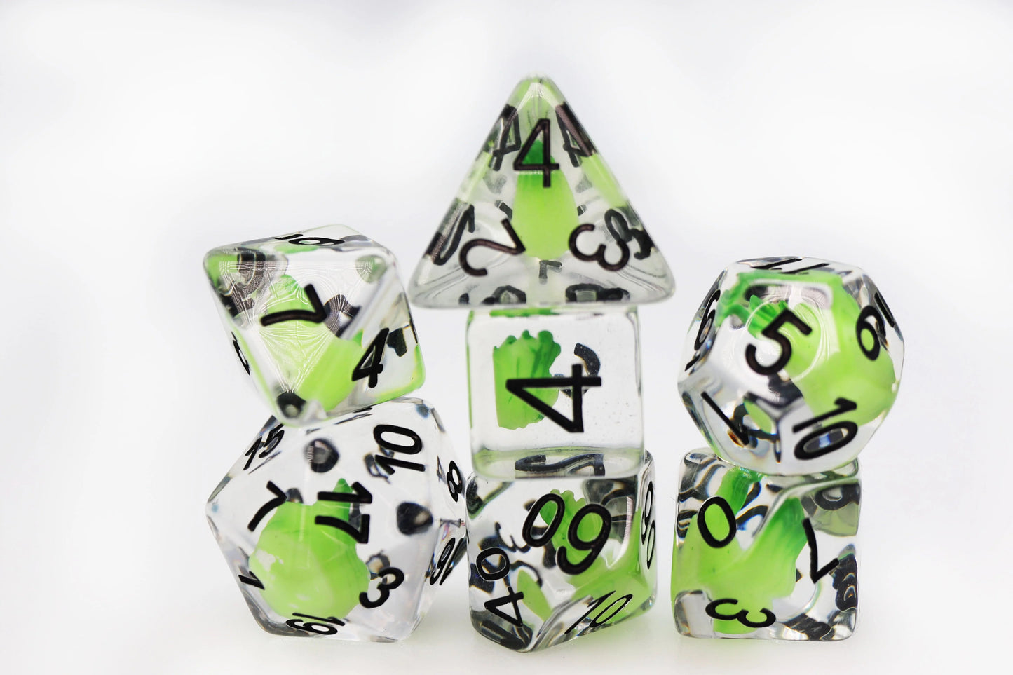 Acquisitions Inc Green Flame RPG Dice Set - Game On
