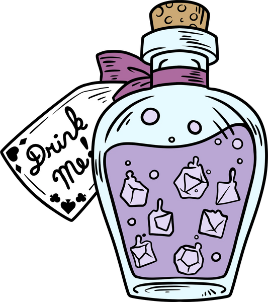 Alice's Adventures in Diceland: Drink Me - Enamel Pin - Game On