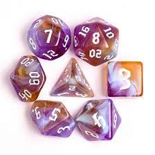 Amethyst Sunset RPG Dice Set - Game On