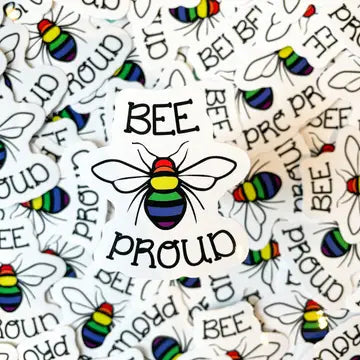Bee Proud LGBTQ+ Pride Rainbow Sticker - Game On