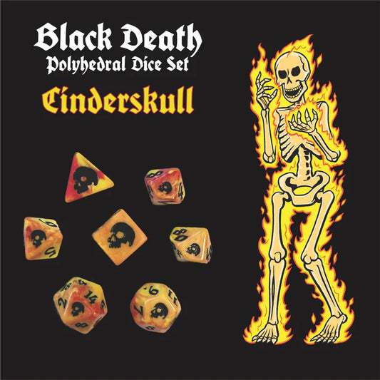 Black Death Cinderskull - RPG Dice Set - Game On