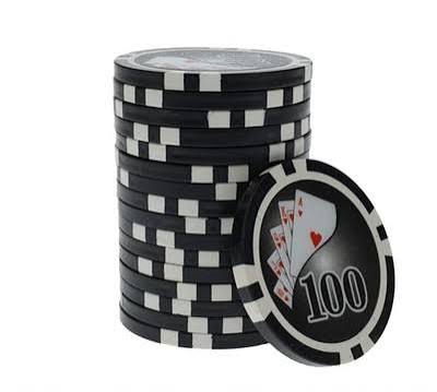 Black Poker Chips 100pcs - Classic - Game On