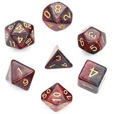 Black & Red Galaxy Dice - Game On