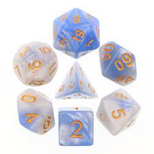Blend Light Blue/White Dice - Game On