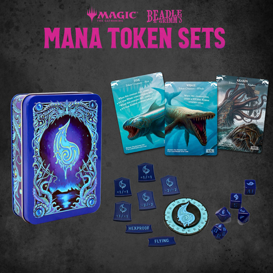 Blue Mana Metal Token Set - Game On