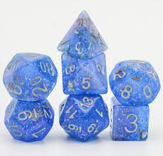 Blue Raspberry Sorbet RPG Dice - Game On