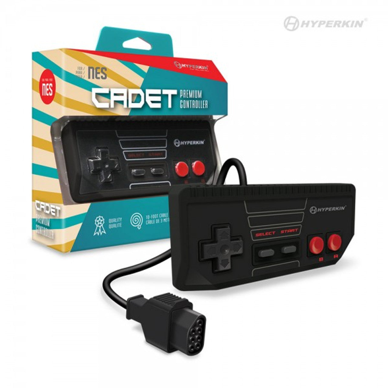 Cadet Premium Controller - Black - NES - Game On