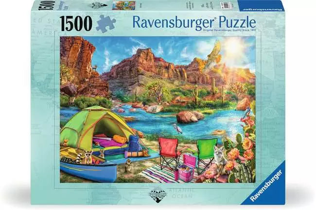 Canyon Camping 1500 pc Puzzle - Game On