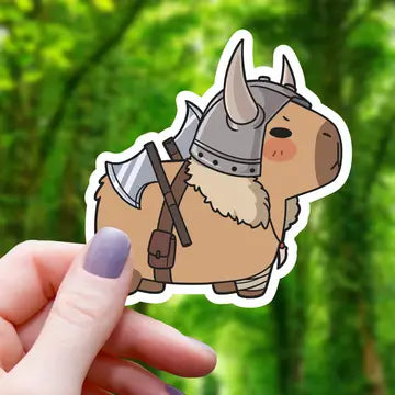 Capybara Barbarian - Ttrpg Class Sticker - Game On