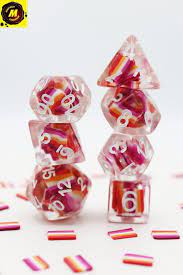 Lesbian Flag RPG Dice Set - Game On