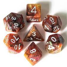 Copper Cosmos RPG Dice Set - Game On