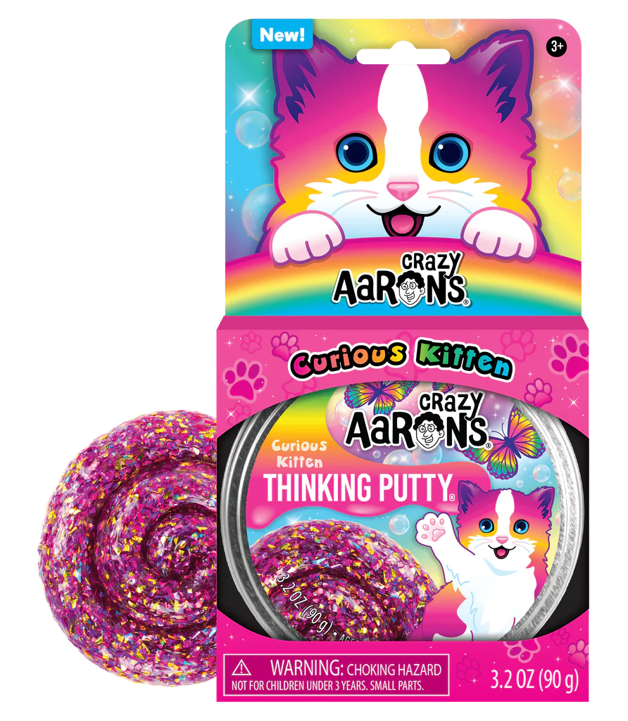 Curious Kitten 4" Thinking Putty - Game On