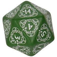 D20 Level Counter - Green/White - Game On
