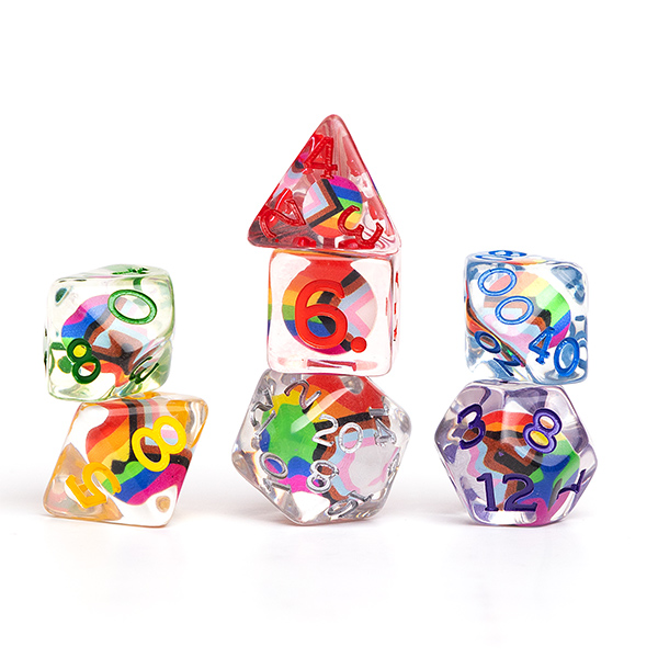 D&D Progress Pride Dice Set - Game On