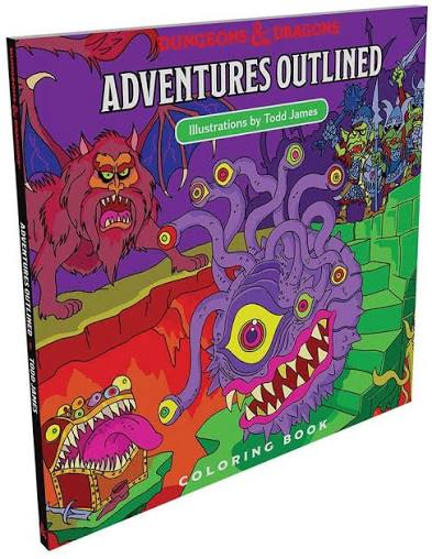 Dungeons & Dragons Adventures Outlined Coloring Book - Game On