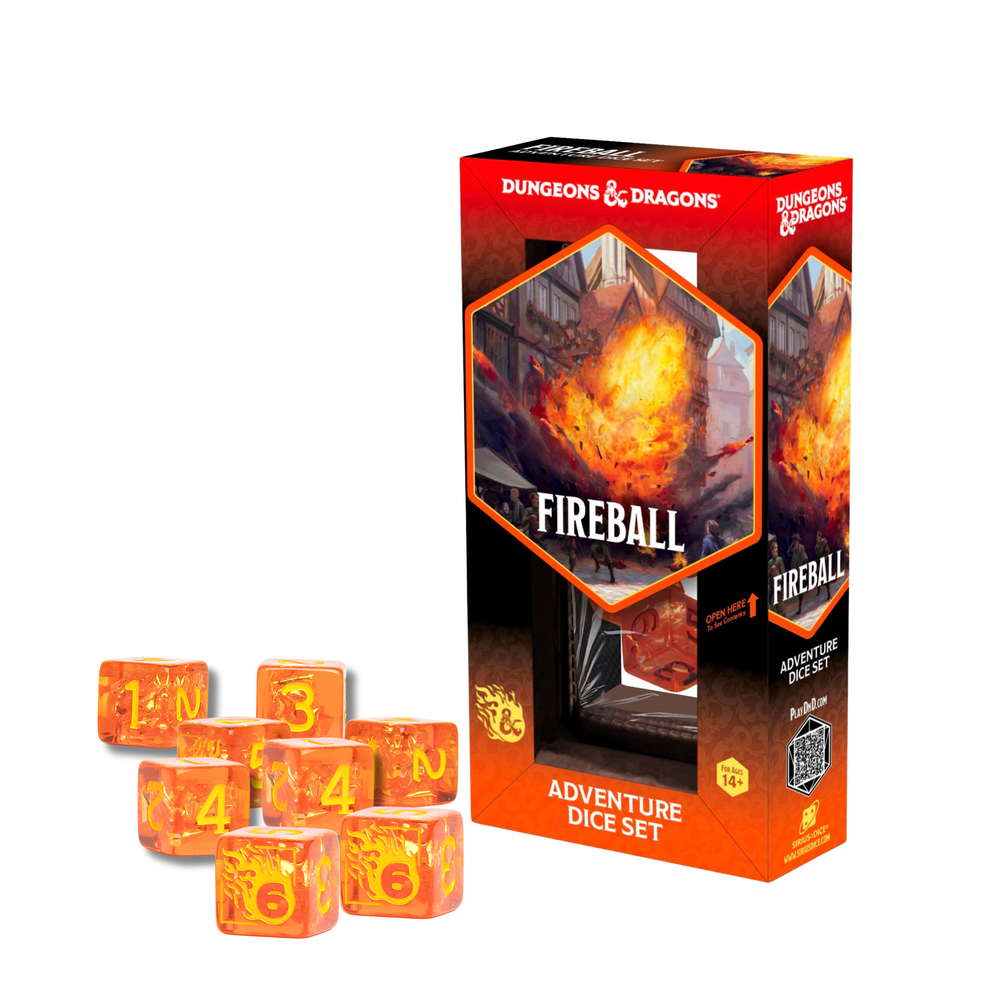 Dungeons & Dragons Adventure Dice Fireball - Game On